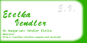 etelka vendler business card
